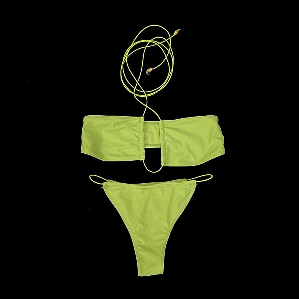 SHEIN green two piece bikini. Size small. Used.